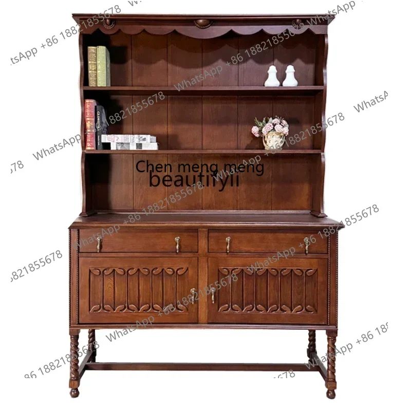 D178 Y Y Modern Minimalist Retro Solid Wood Sideboard Republic of China Style Sideboard Cabinet Bookcase Frame Bookshelf Wine Ca