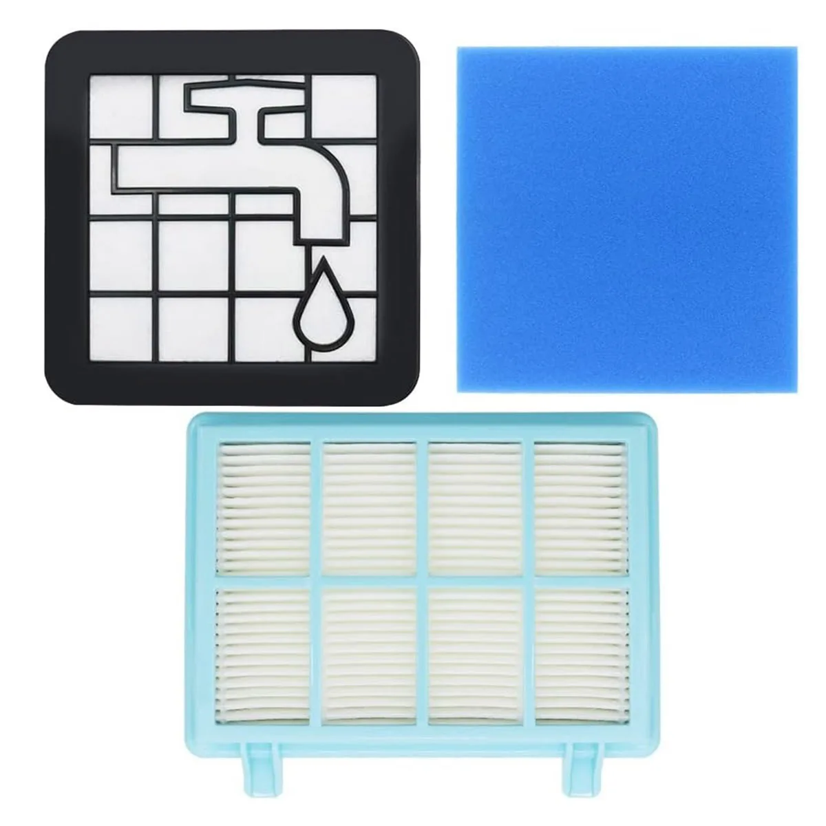 2 PCS Replacement Filters For Philips Power PRO Compact FC9331/09 FC9332/09 FC8010/01 Washable Engine Foam Filter Kit