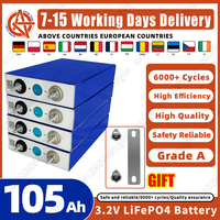 3.2V 105Ah Lifepo4 Battery Deep 6000 Cycles Safety Reliable Rechargeable Cell DIY 12V 24V 48V For RV Wheelchair Golf Cart Backup