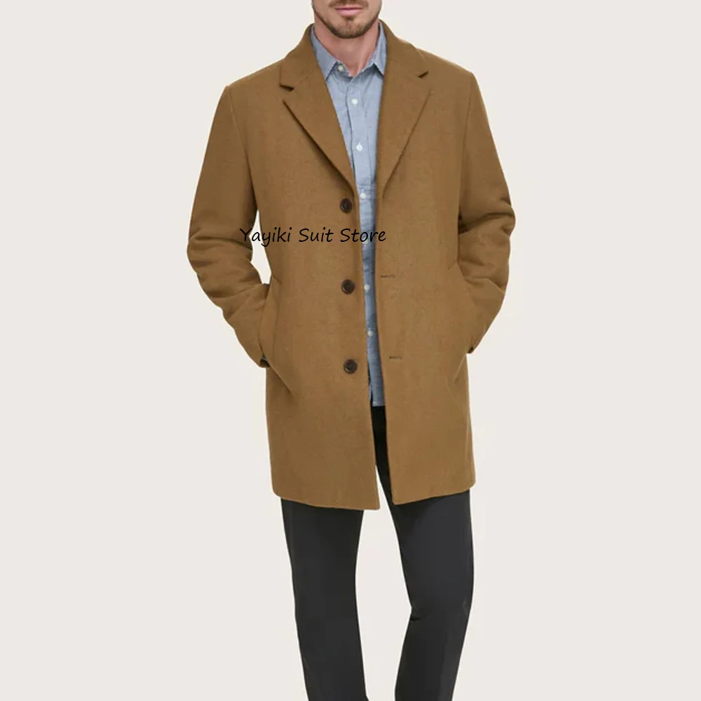 

Men's Overcoat Notched Lapel Fashion Suit Jackets Three Buttons Men's Social Coat Autumn/winter Casual Style Jackets for Man