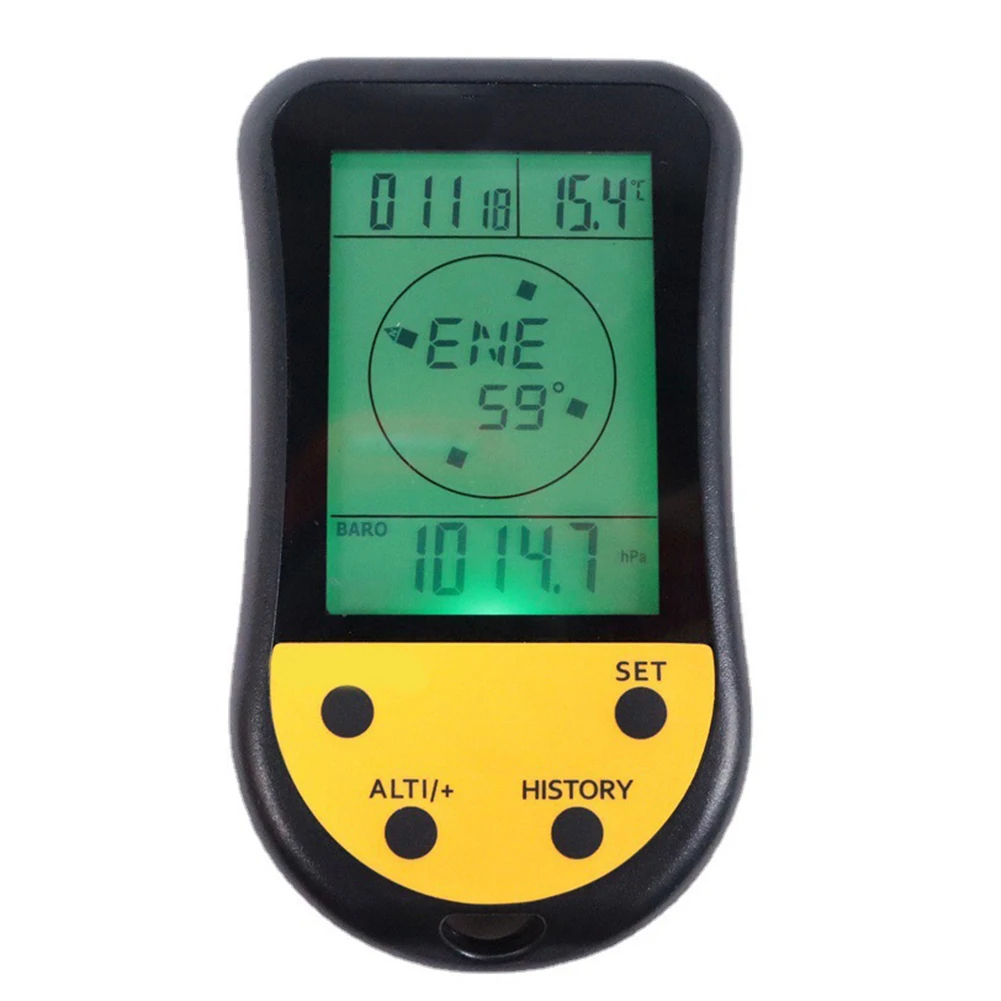 

Lightweight Portable Electronic Altimeter with LCD Backlight Display for Accurate Weather Measurements Outdoors