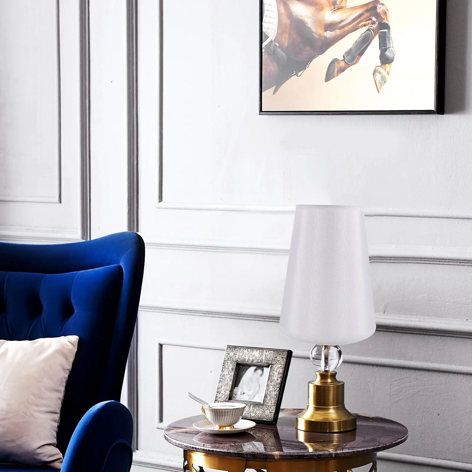 

Полукруглый абажур для настольной лампы, маленький, легкий, простой в установке, защитный, для защиты глаз, декоративный, для лампы E14, для спальни