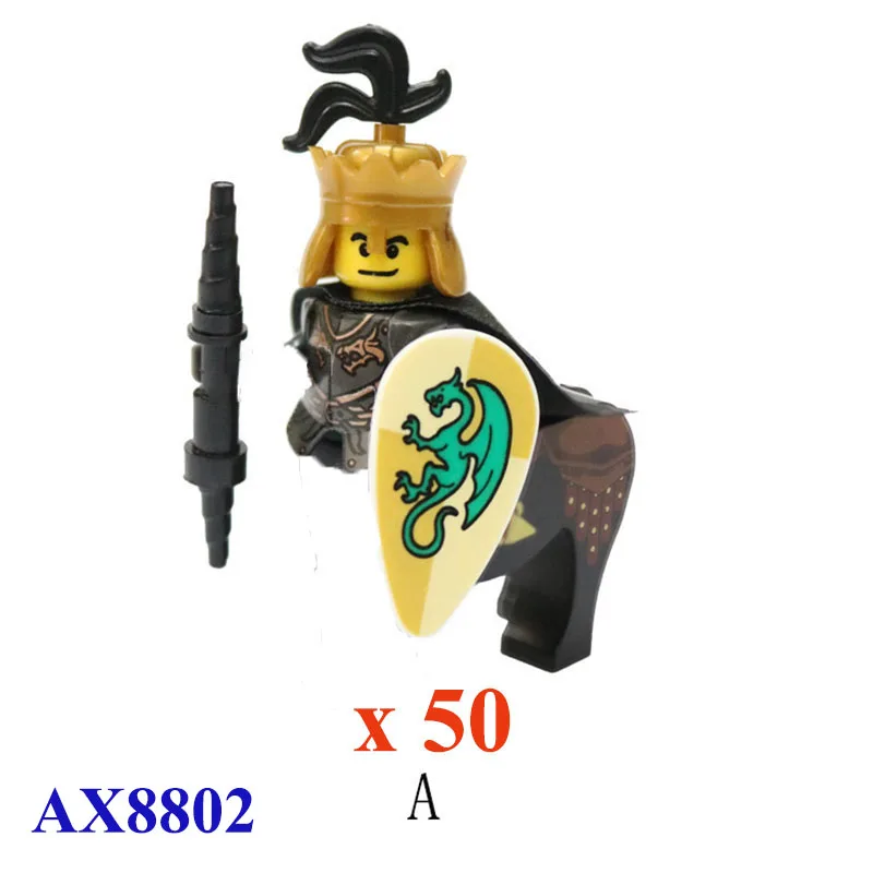 MOC Medieval Dragon Centaurs Knight Shield War Horse Action Figures Building Blocks Weapons Accessories Soldier Bricks Toys gift