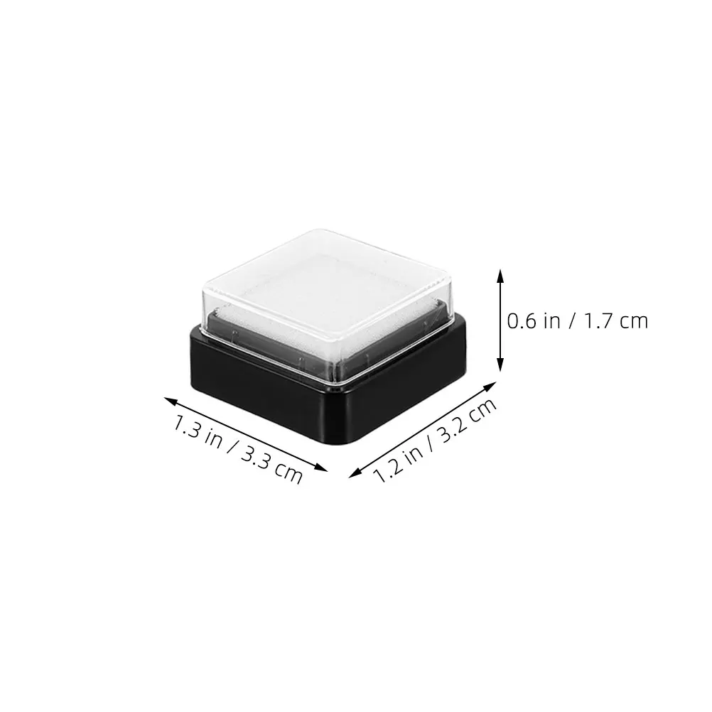 16pcs 3X3Cm Blank Ink Pad No Ink Diy Mini Stamp Pad For Refill Craft Scrapbooking Painting Embossing Replacement Small Portable