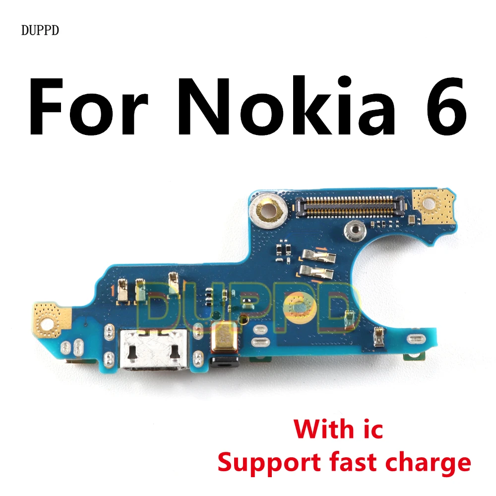 Charging Port Board For Nokia 6 /TA-1021/TA-1033/TA-1000/TA-1003/TA-1025/TA-1039 Flex Cables Replacement Parts USB Charger Board