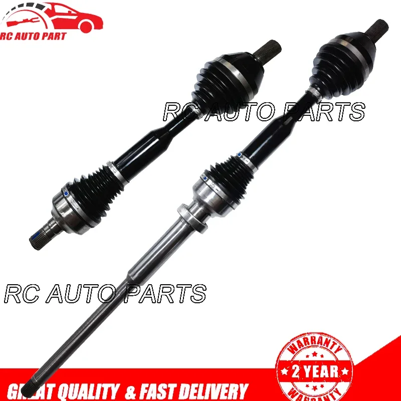2PCS CV Axle Assembly Front Swivel Half Shaft for Volvo XC70 2008-2015 L6 3.0L 3.2L 9181693,36011304,36011292