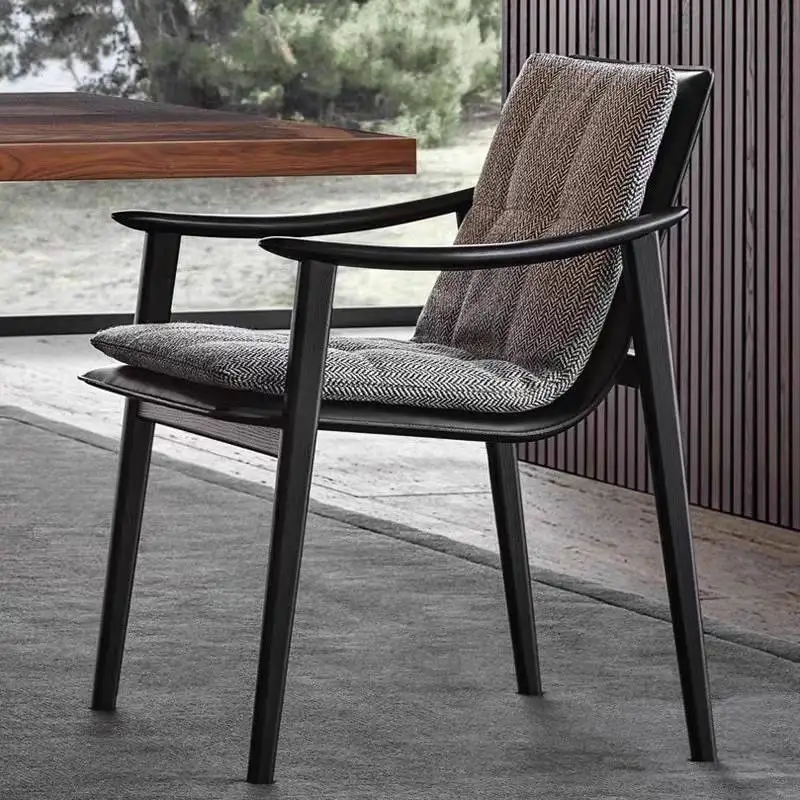 

Italian Luxury Dining Chairs Designer Black Lounge Modern Dining Chairs Arm Bedrooms Restaurant Fauteuil Salon Furniture