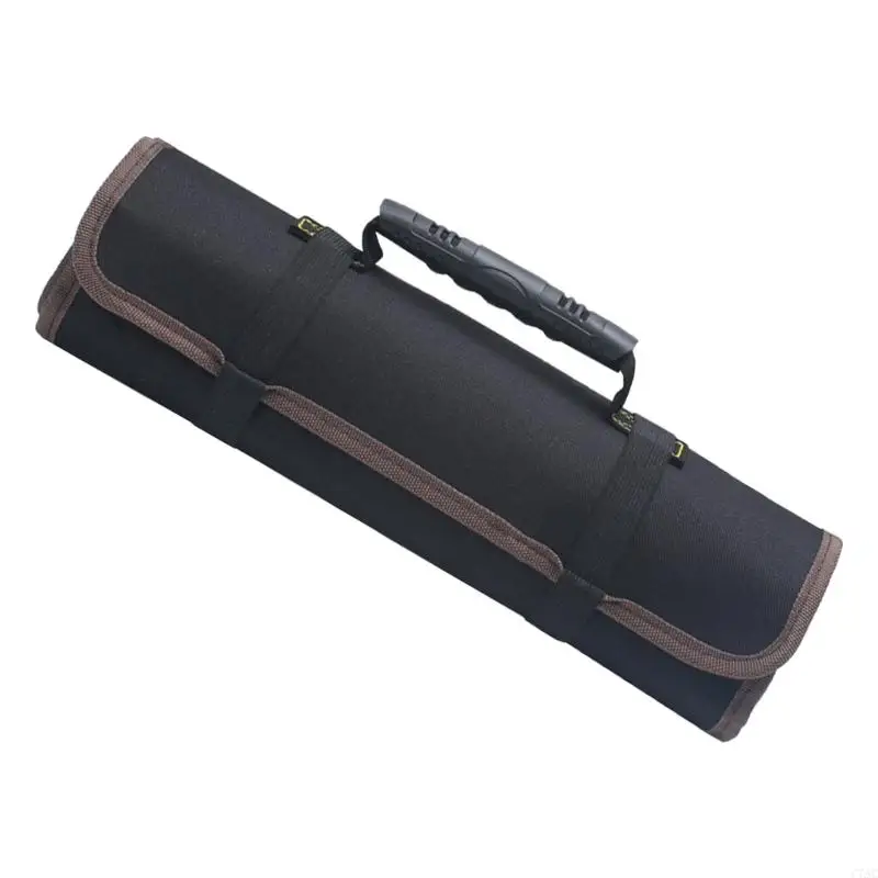 Rollo almacenamiento herramientas C7AC con 18 compartimentos, tela resistente agua para profesionales