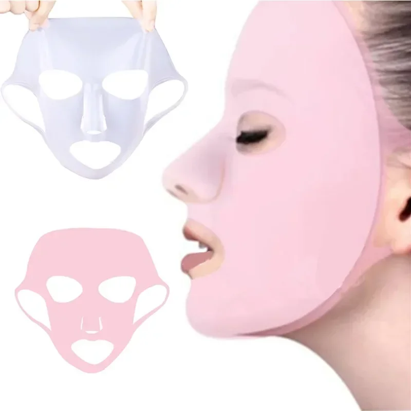 

Silicone Mask Face Women Skin Care Tool Hanging Ear Face Mask Gel Sheet Reusable Lifting Anti Wrinkle Firming Ear Fixed Tools