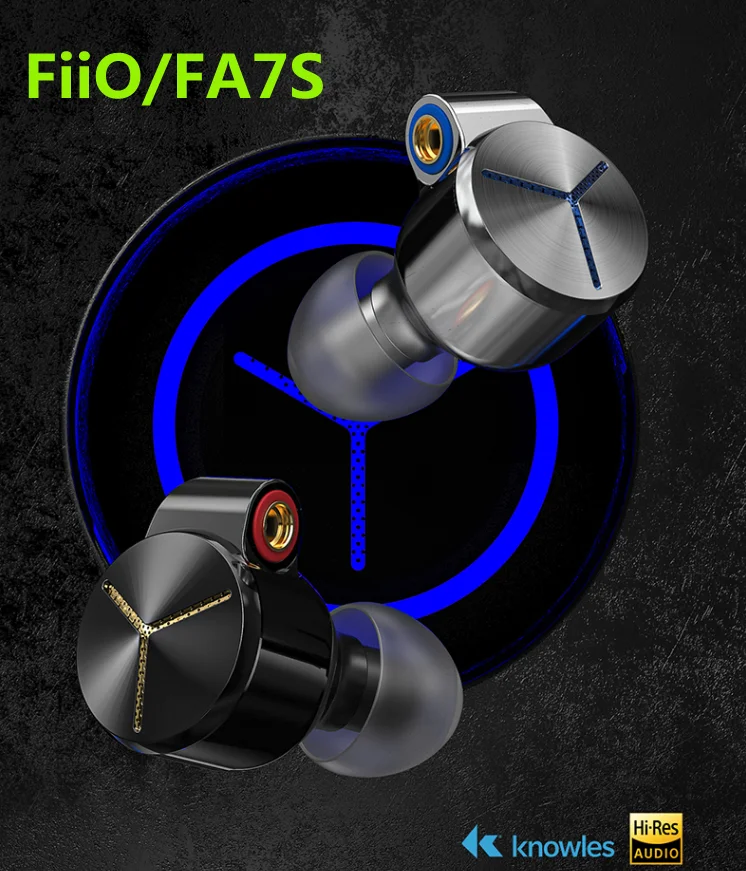 Hot selling FiiO/FA7S Lou's six motion iron HIFI earphones High resolution monitoring Fever in ear MMCX earplugs