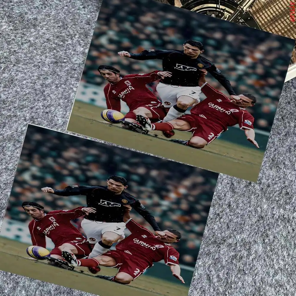 1 قطعة R-رونالدو كرة القدم C-CR7 المشارك ذاتية اللصق الفن ورق مقاوم للماء ملصق مقهى بار غرفة جدار ديكور