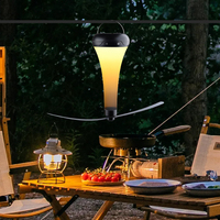 Fly Repellent Fan Light LED Table Lamp Rechargeable Hanging Fly Repeller with Soft Blades Keeps Flies Away for Camping Picnic