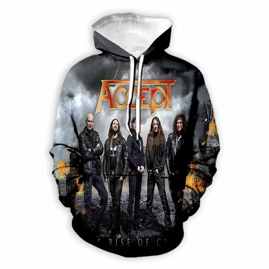 

Accept Band 3D Printed Streetwear Men's Women's Swearshirts Kids Oversized Hoodies Fashion Harajuku Y2k Hoodie Unisex Clothing