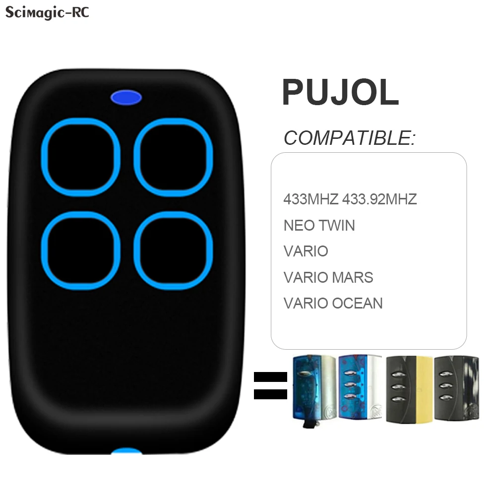 

PUJOL NEO TWIN VARIO PUJOL VARIO OCEAN MARS Garage Door Opener PUJOL Remote Control 433.92mhz Rolling Code Garage Door Command