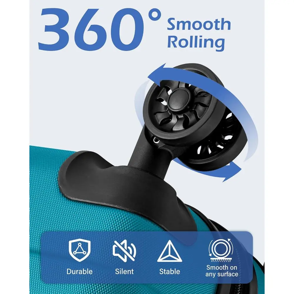 Coolife Carry-On Hardside Spinner Suitcase with TSA Lock & Telescopic Handle