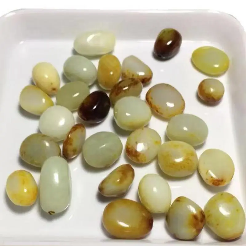 

Raw Hetian Jade Stone With Skin Nephrite Beads For Jewelry Making Diy String Bracelet Beaded Necklace Seed Stone Bead Accessorie