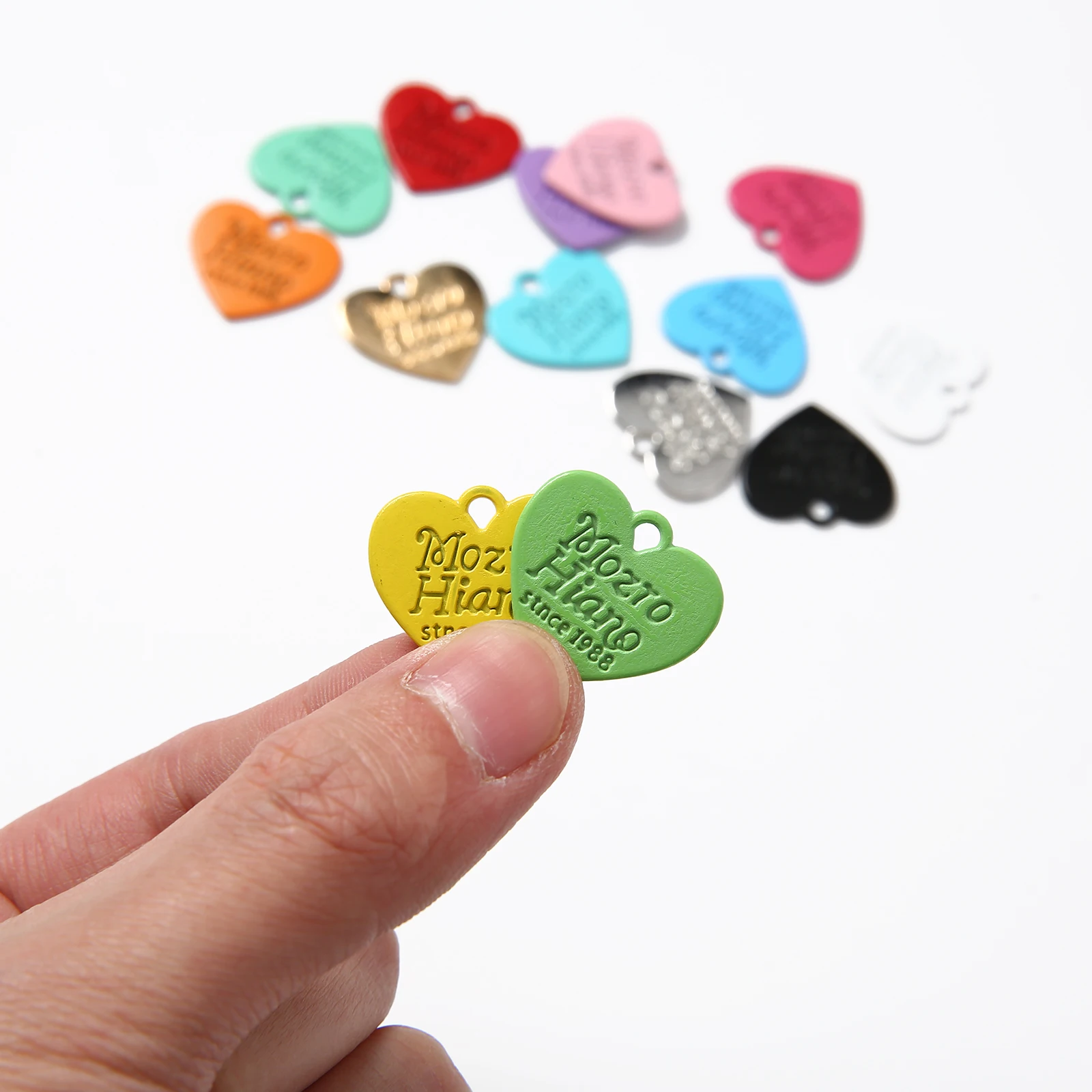 1/5/10/20/50/100 pcs Metal Heart Shape Keyrings for DIY Keychain Jewelry Making Bags Pendants Accessories