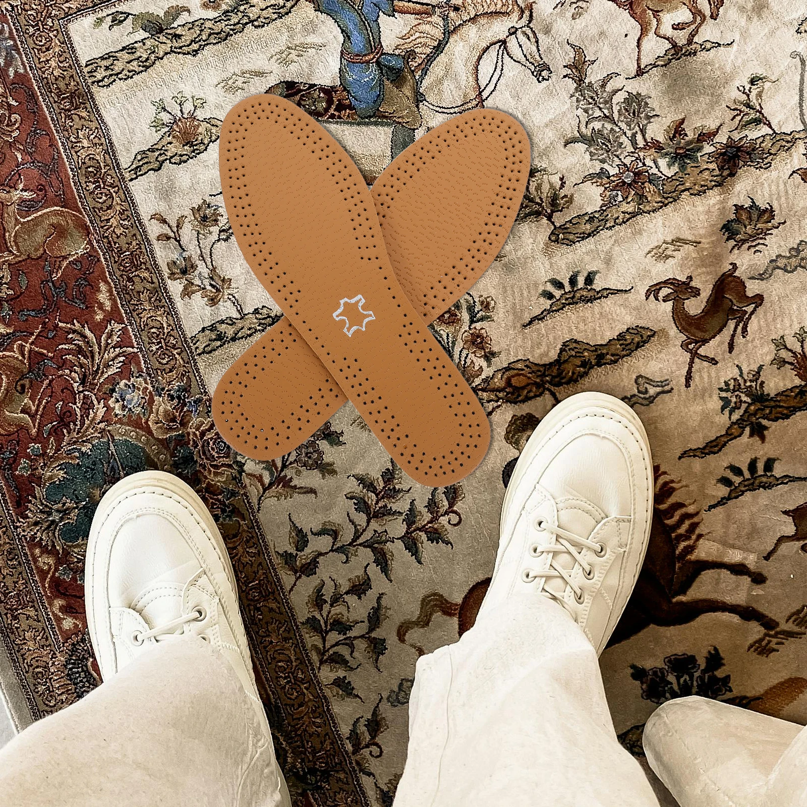 

1 Pair Sport Cushion Insoles Size 41/42 For Men Women Breathable Sweat-Absorbing Replacement Insoles For Running Football Shoes