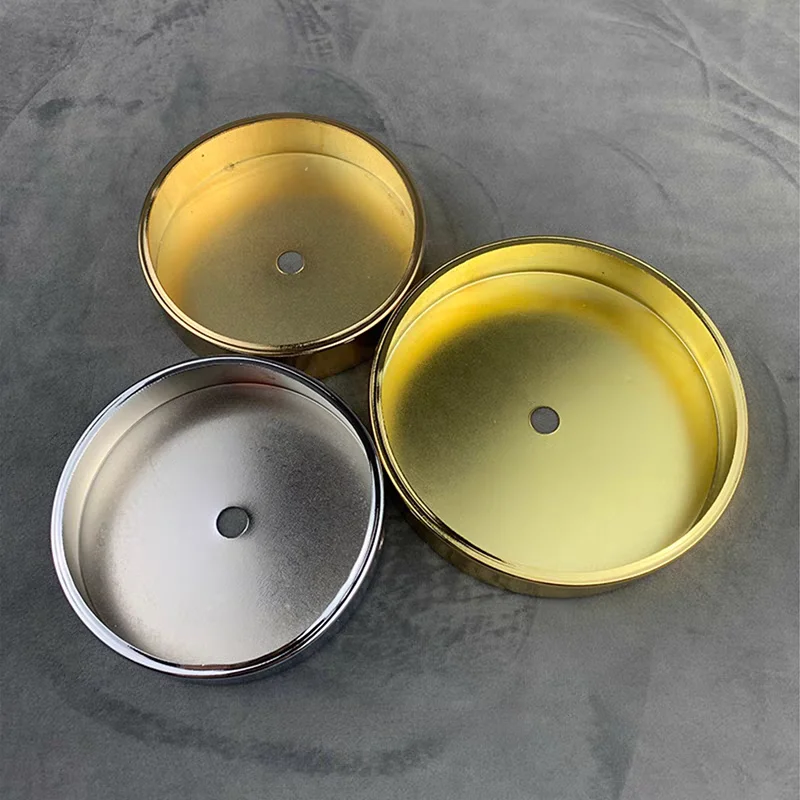 Table Lamp Base Floor Light Foot Plate Gold Chrome Thickened Circular Folded Edge Plate Lamp Accessories