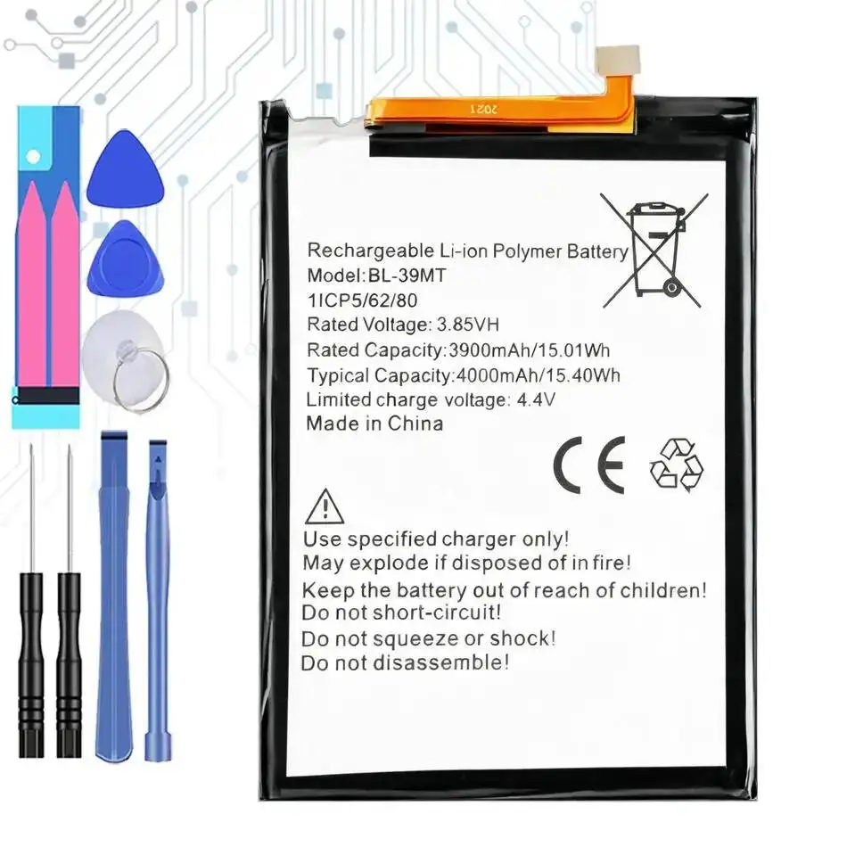 

4000Mah BL-39MT Mobile Phone Battery High-Efficiency For Tecno CD8 1629 Camon 15 Pro