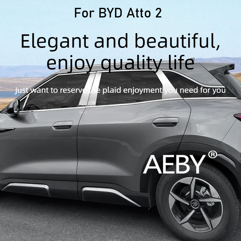 

AEBY For BYD Atto 2 Smart Driving Editio 2024 Car Window Trim,Exterior Chrome Window Molding,Exterior Decoration Molding