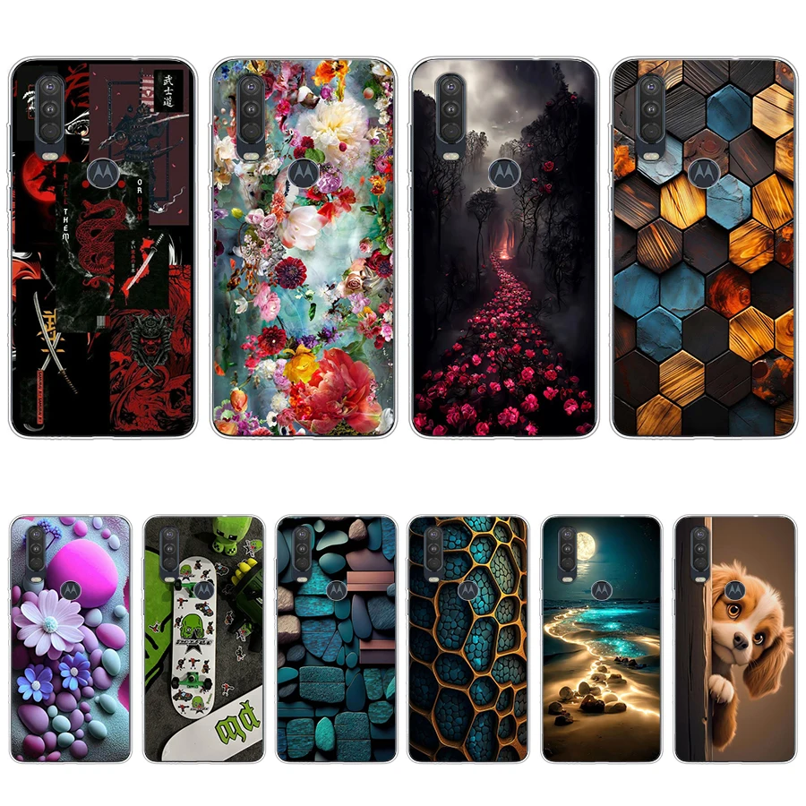 S1 colorful song Soft Silicone Tpu Cover phone Case for Motolola One Action