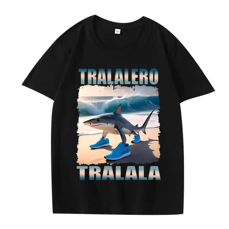 

Tralalero Tralala Bootleg Brainrot Italian Brainrot Meme T Shirt men women Oversized 100% Cotton Summer Unisex plus size tops
