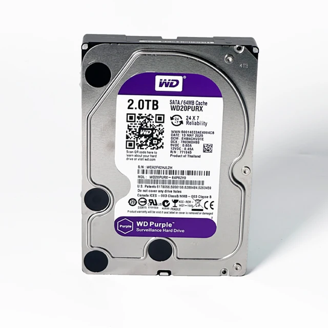 Western Digital 4TB 3TB 2TB 1TB WD Purple Surveillance Internal Hard Drive HDD - SATA 6 Gb/s, 64 MB Cache, 3.5" 1TB-WD10EJRX 3 WD Purple Surveillance Hard Drive – 1TB / 2TB / 3TB / 4TB, 3.5" SATA 6Gb/s, 64MB Cache (WD10EJRX Series) – view 3