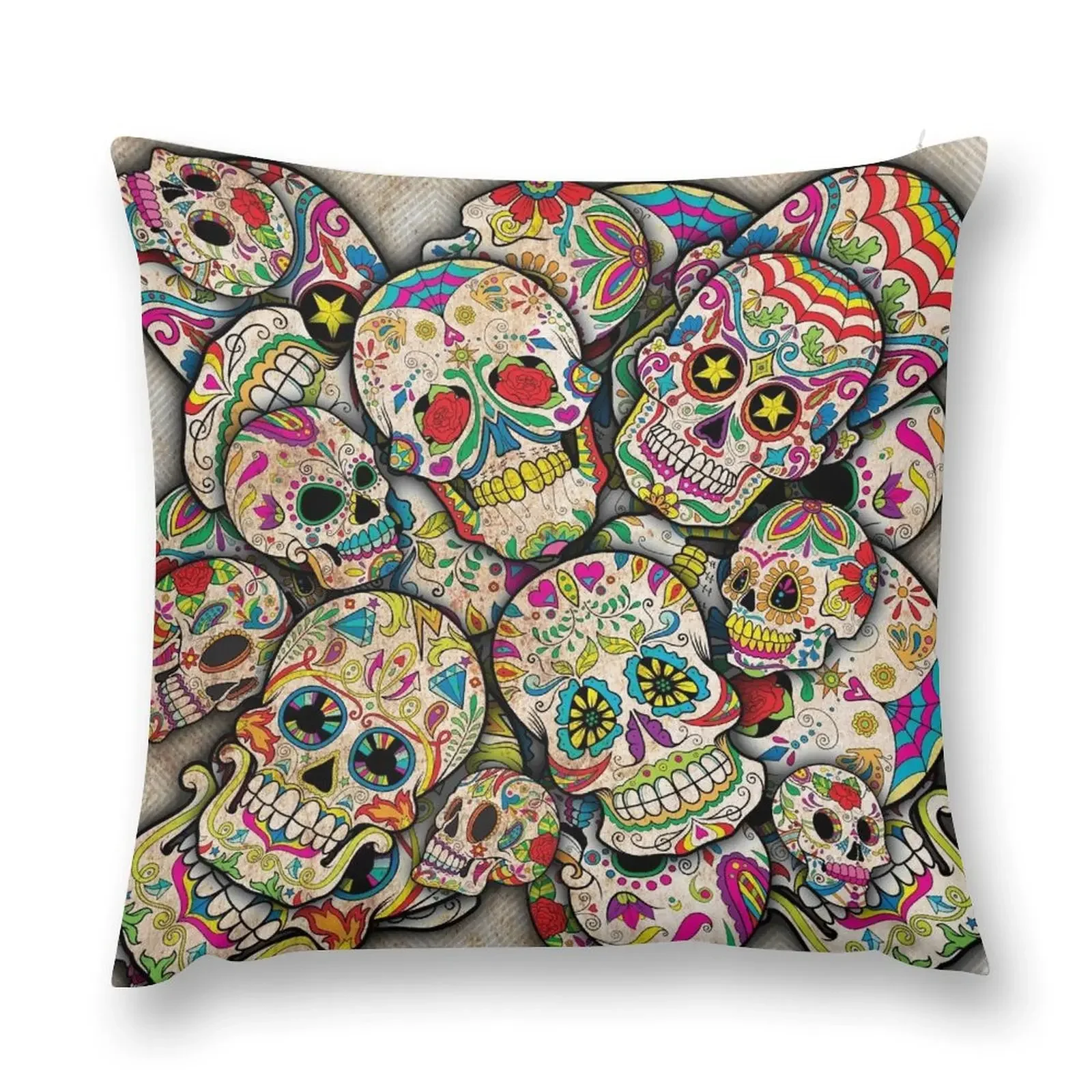 

Sugar Skull Collage Throw Pillow bed pillows christmas decorations 2025 luxury throw pillow covers pillow