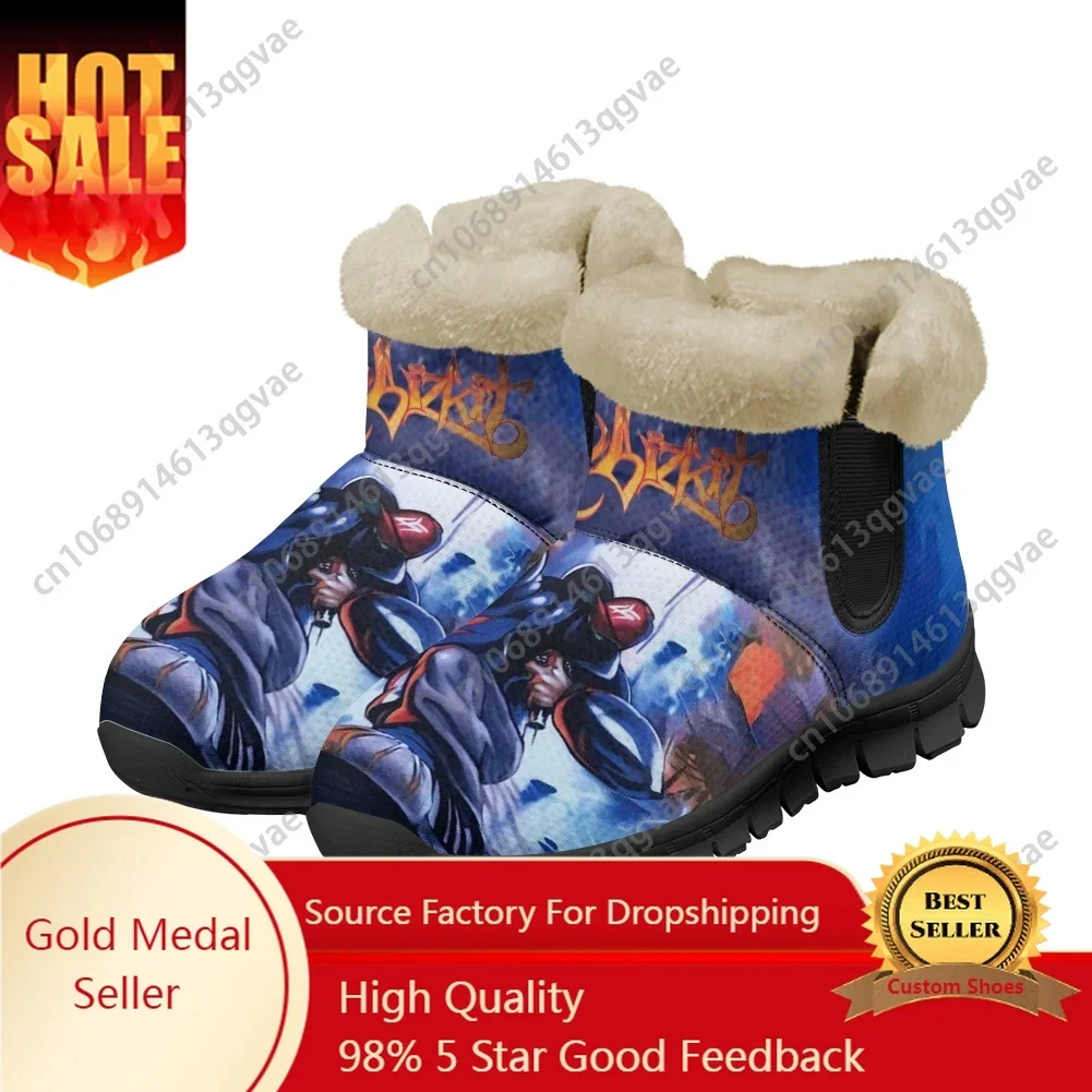 

Limp Bizkit American Metal Rock Band Snow Boots Mens Womens Teenager Shoes Keep Warm High Quality Couple Sports Custom Sneakers
