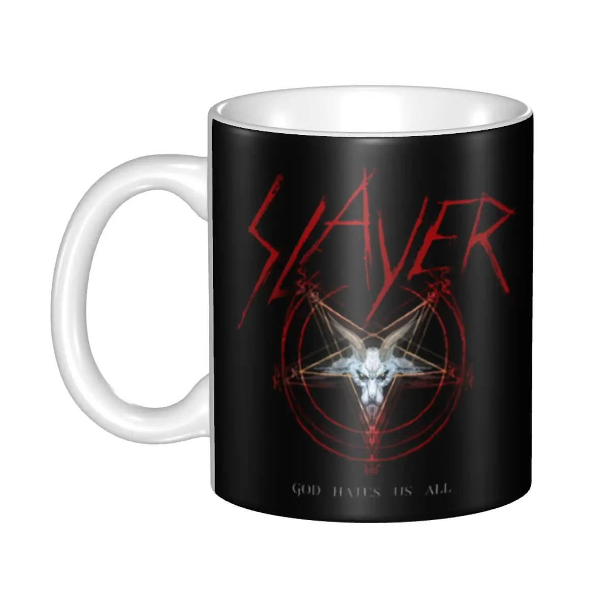 Custom DIY Slayers Heavy Metal Rock Band Ceramic Mug Personalized Coffee Cups Creative Present