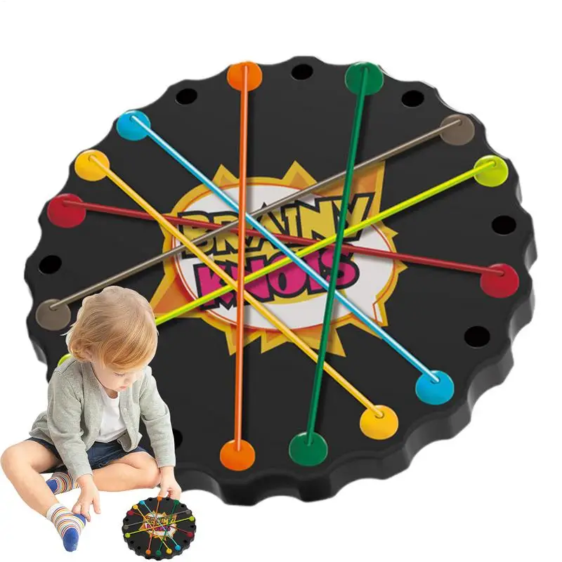 Rope Knot Sort Game Twisted Rope Sorting Lacing Toys Rope Jigsaw Puzzle Game Strategy Games Brain Teaser Puzzle For Spatial