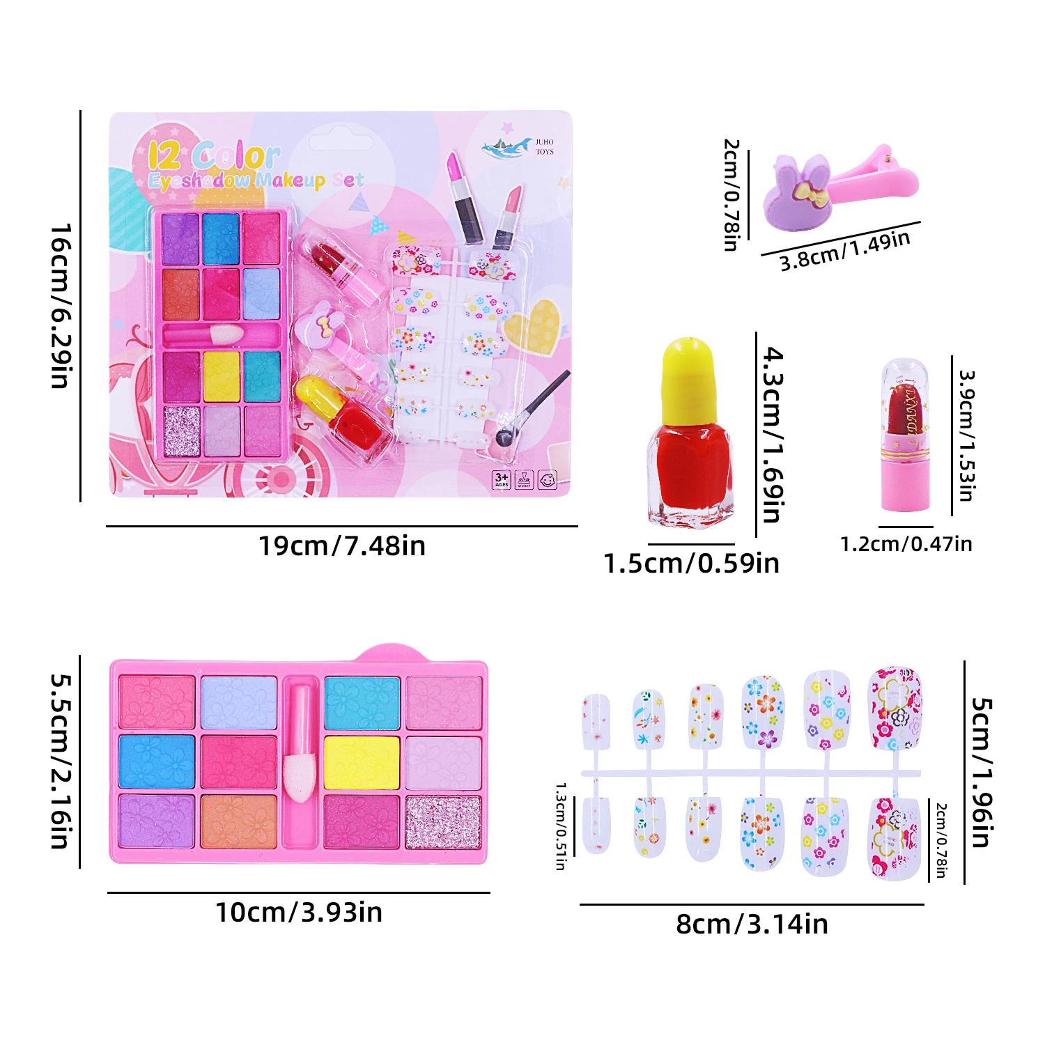 Makeup toy set girls and children make up and pass the family toy set simulation nail polish lipstick