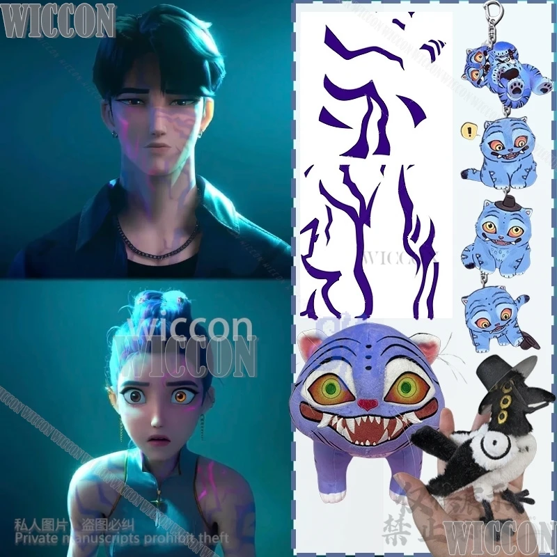 Jinu Rumi HUNTRIX Sajaboy аниме фильм Kpop демон косплей для татуировок Rujinu Kawaii пушистый реквизит подарки на Хэллоуин Comic Con наряд