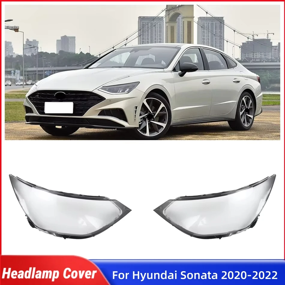 

For Hyundai Sonata 2020 2021 2022 Car Front Headlight Lens Cover Lampshade Caps Headlamp Cover Lens