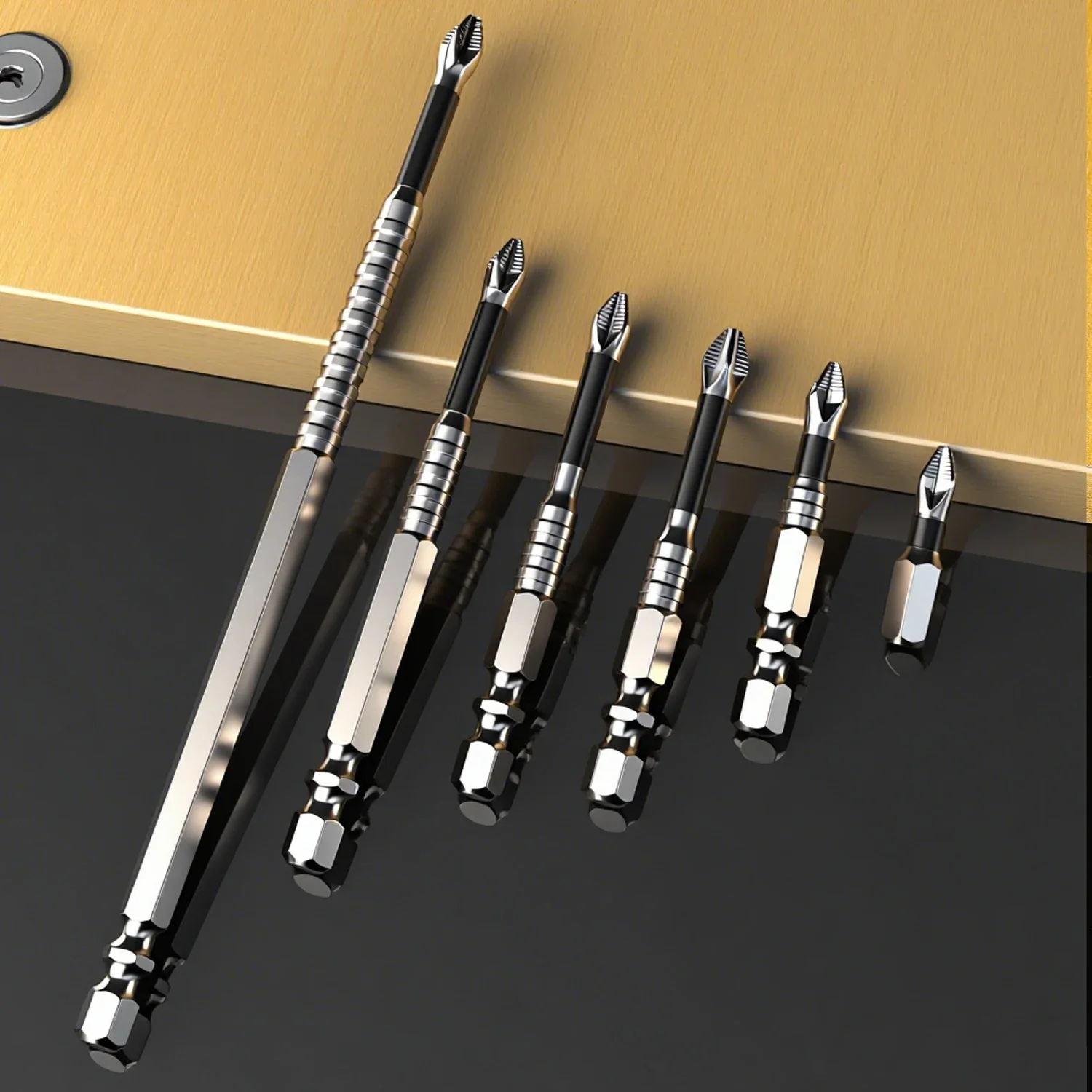 Strong Magnetic Screwdriver Drill Bit Set K5 Non-slip Alloy Steel Cross Head Electric Screwdriver Tips Impact Resistant Bits