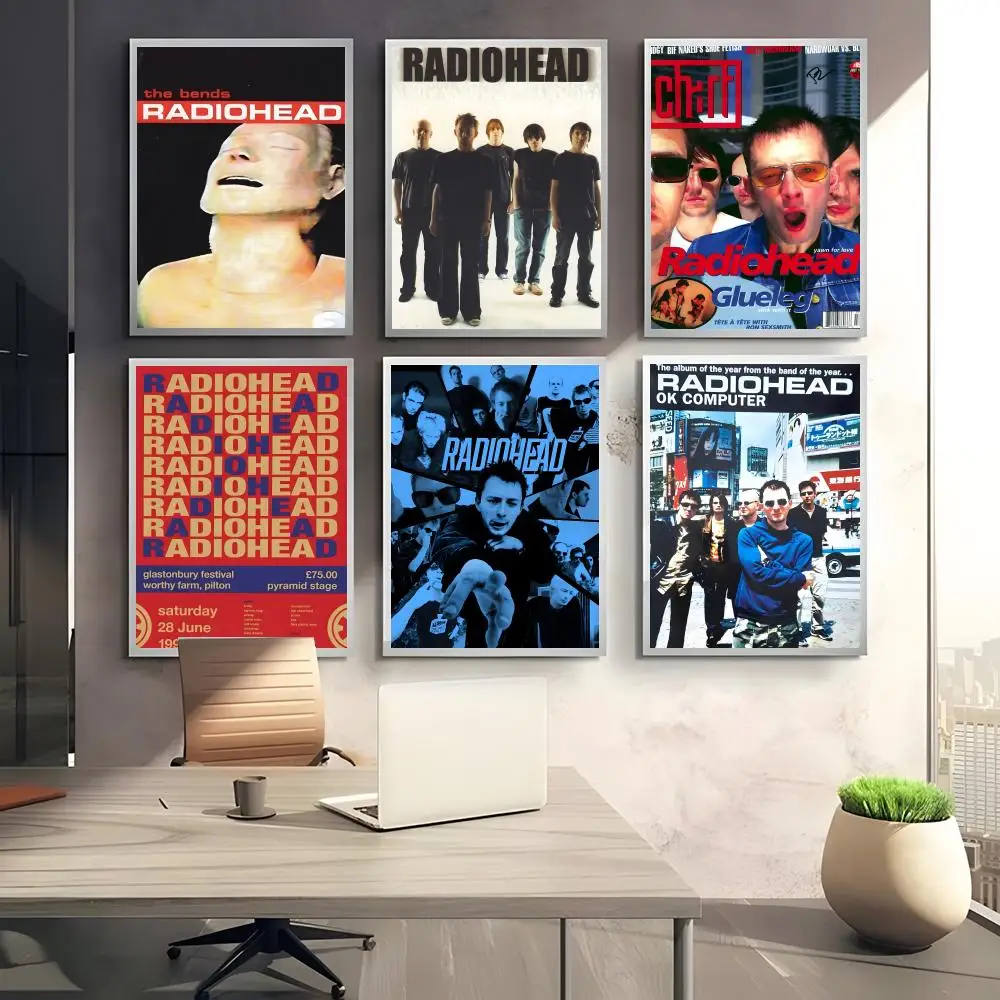 The Bends Hot Rock Music Album Cover صورة المغني الفرقة Radiohead اللوحة الخط قماش المشارك: تجعد الحرة مقاوم للماء #2