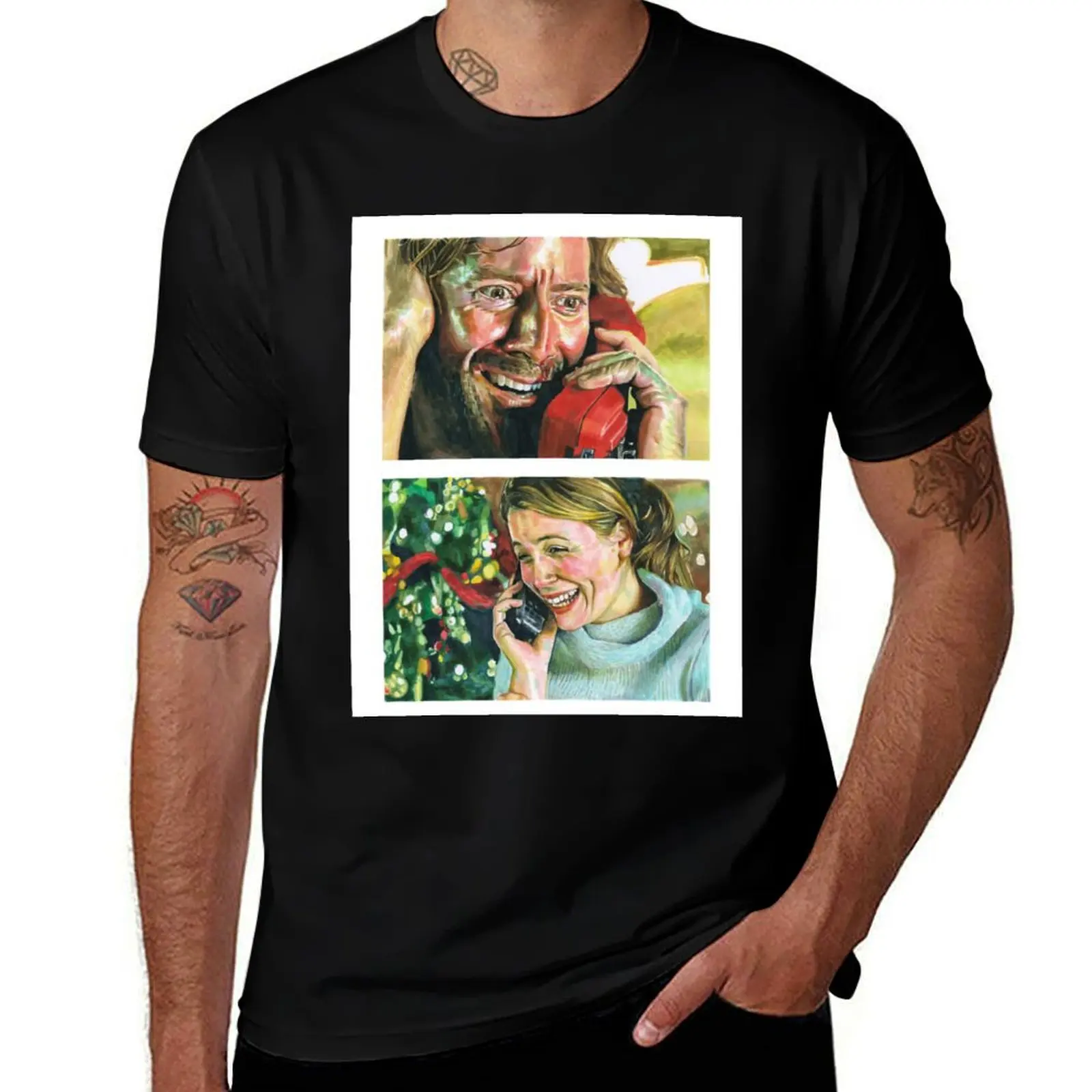 The Constant LOST Desmond and Penny drawing T-Shirt Utility Work Short Sleeve Top T-Shirt