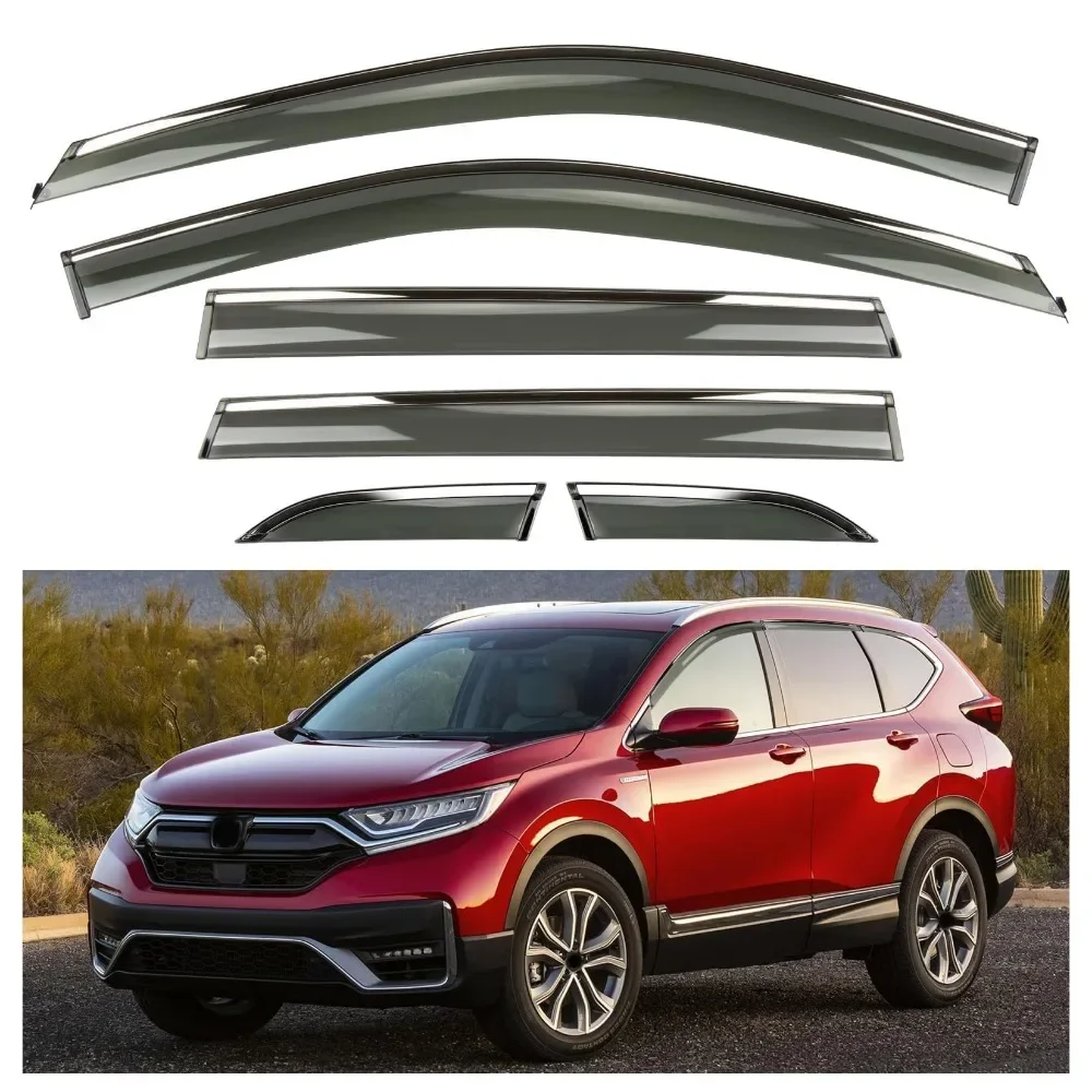 For Honda CRV CR-V 2023 2024 Car 6PCS Side Window Vent Visor Window Deflectors for CRV LX EX EX-L Sport Hybrid