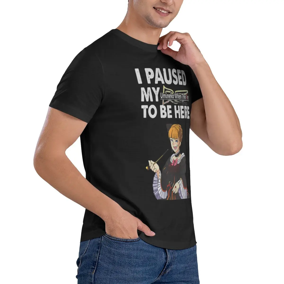 Funny I Paused My Umineko When They Cry To Be Here Men's Printed T-Shirt Unisex T shirtShirt Sport view 5
