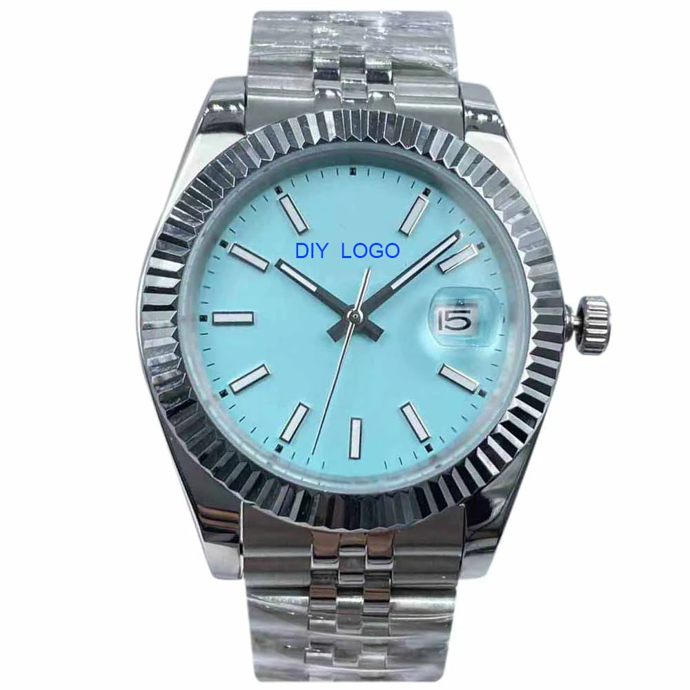 Customized LogoFashionable 41mm men's watch with mechanical movement and calendar window, best gifts for men