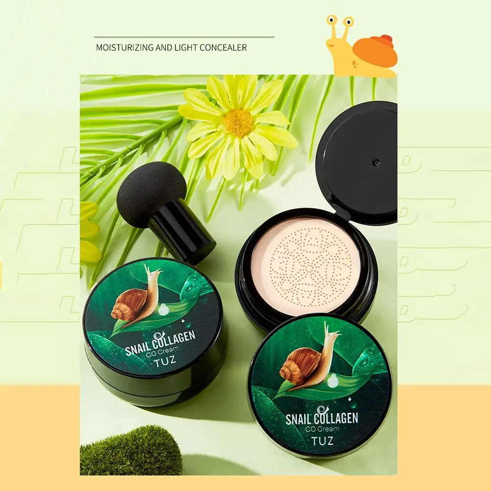 Lumaca Collagene BB Cream Fungo Testa Cuscino d'aria CC Cream Olio idratante Trucco Tenendo il controllo Correttore schiarente