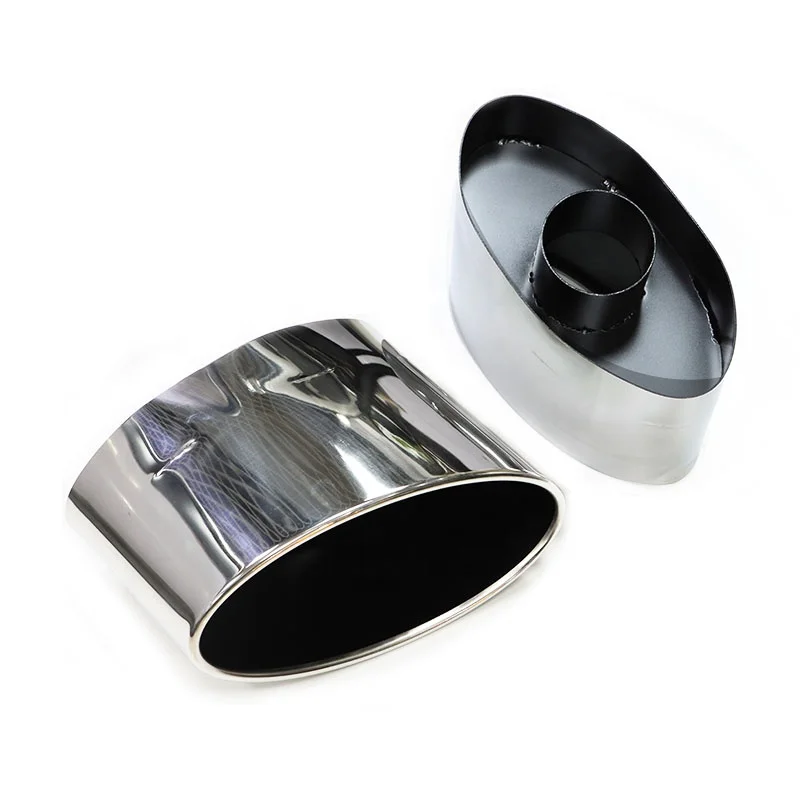 Silver Stainless Steel RS7 Muffler Tail RS6 Exhaust Pipe for C8 Muffler Tip A6 A7 Exhaust Tip