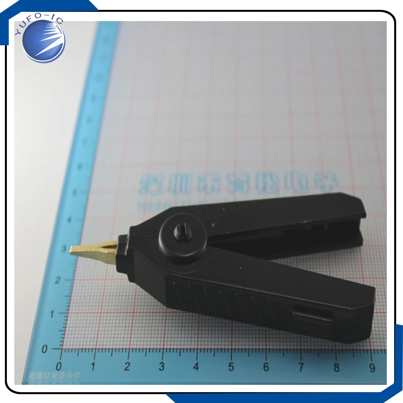 2PCS/LOT  LCR pointed black alligator clip bridge low resistors test clip full copper plated Alligator Clips  s