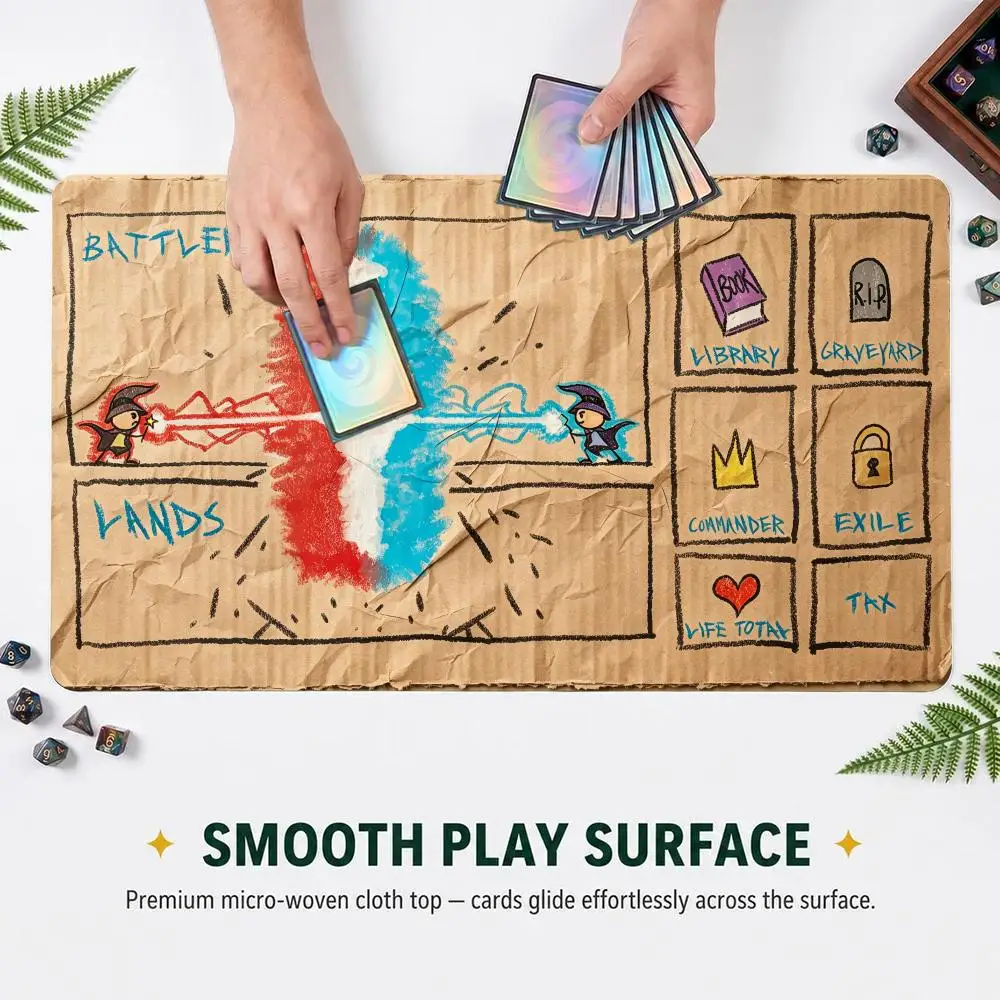 Funny Doodle Art Mouse Pad  Magic Zones Card Playmat   Tabletop rug TCG Card Battles Commander Game Mats titched Edges  Deskmat