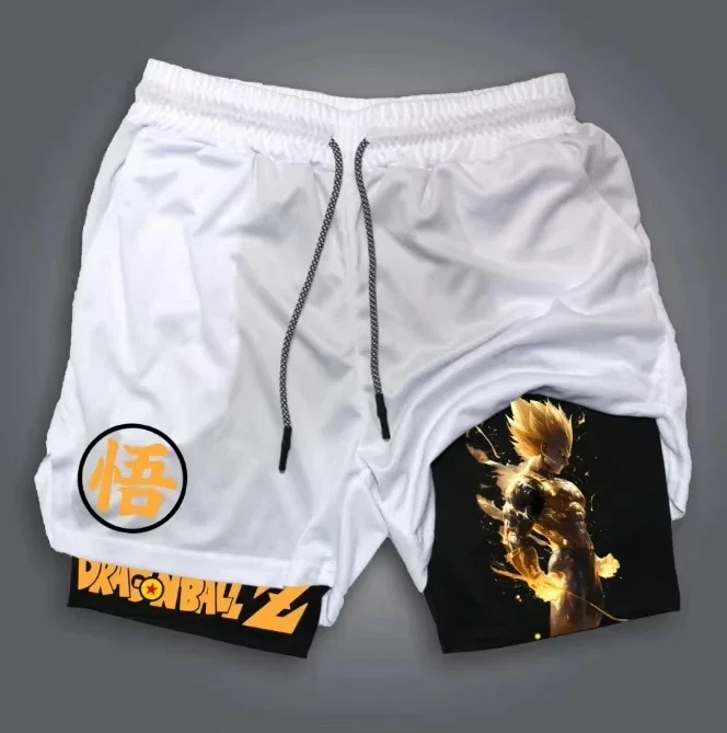 2025 Nuovi Uomini Y2k di Grandi Dimensioni Dragon Ball Ispirazione Pantaloncini da Uomo Casual Stile Sportivo Stampato Traspirante Uomini di Estate Anime Breve