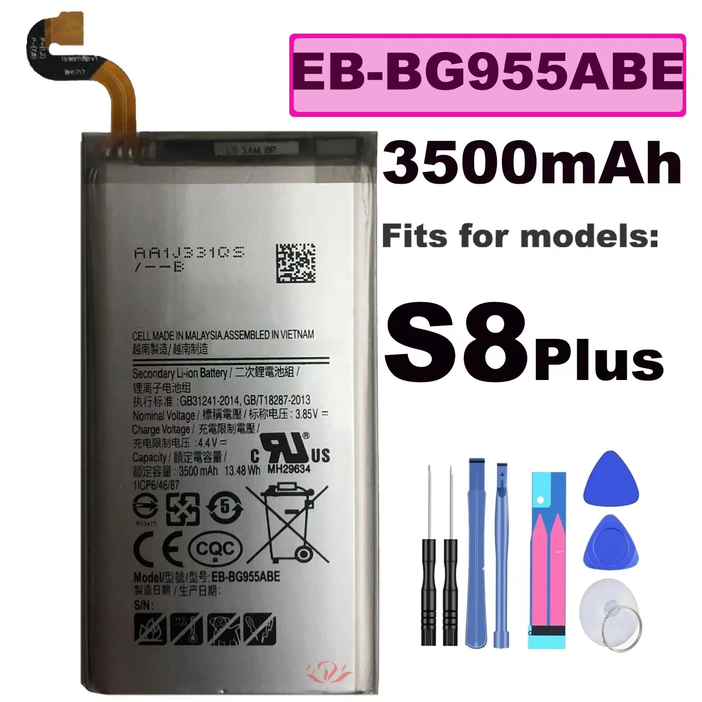 For Samsung S8plus Original Battery, EB-BG955ABE Battery Replacement, Free Tools, Repair Parts