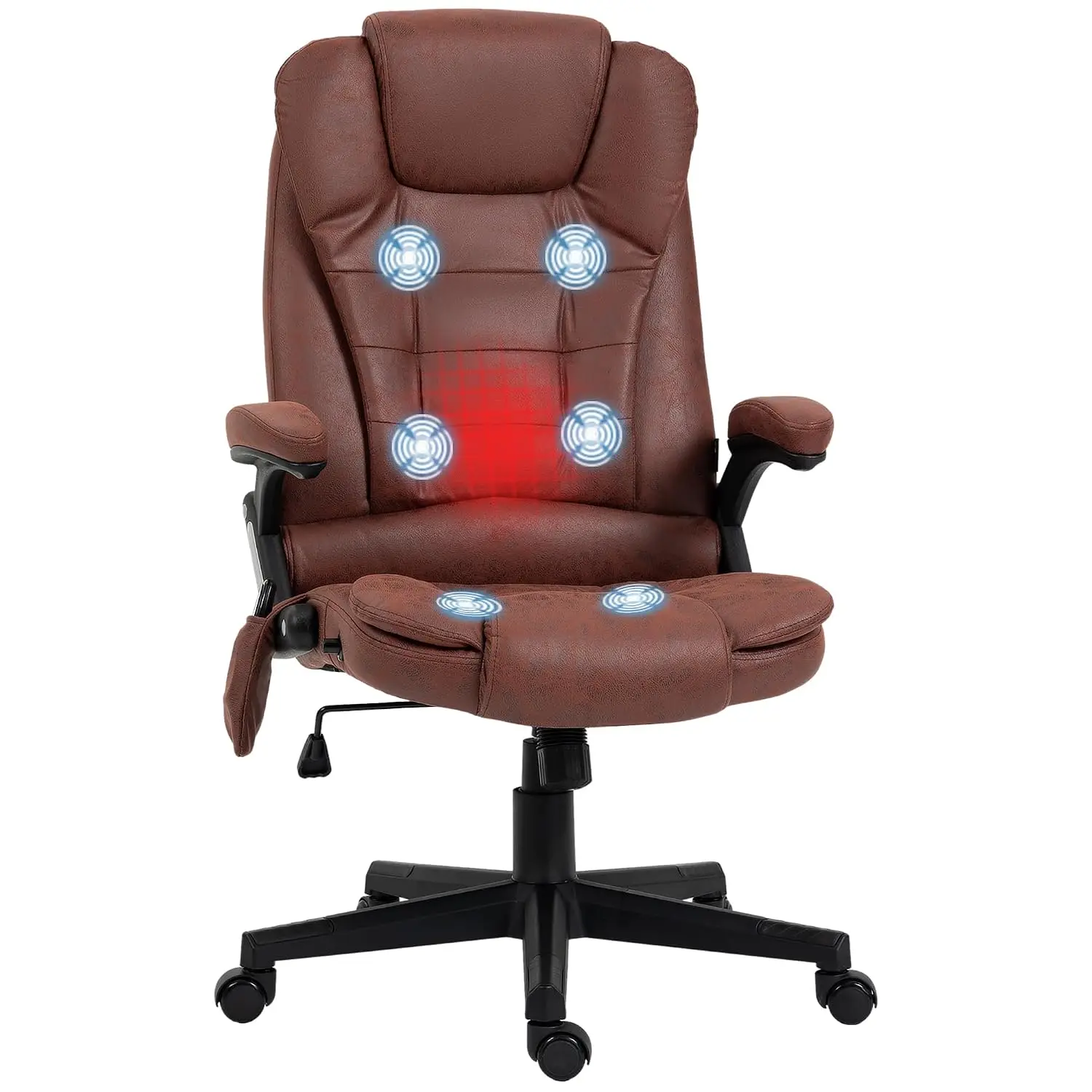 6-Point Vibrating Heated Massage Office Chair with Remote, Customized