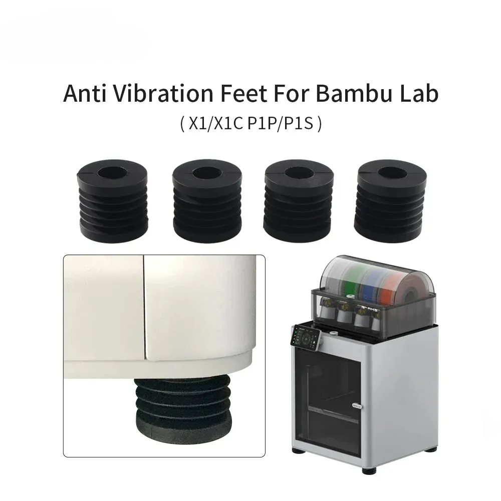 

Для Bambu Lab P1P/P1S антивибрационная подушечка для ног противоскользящая противоударная пыленепроницаемая резиновая подушечка для ног бамбуковая 3D-принтер Bambulabs X1/X1C