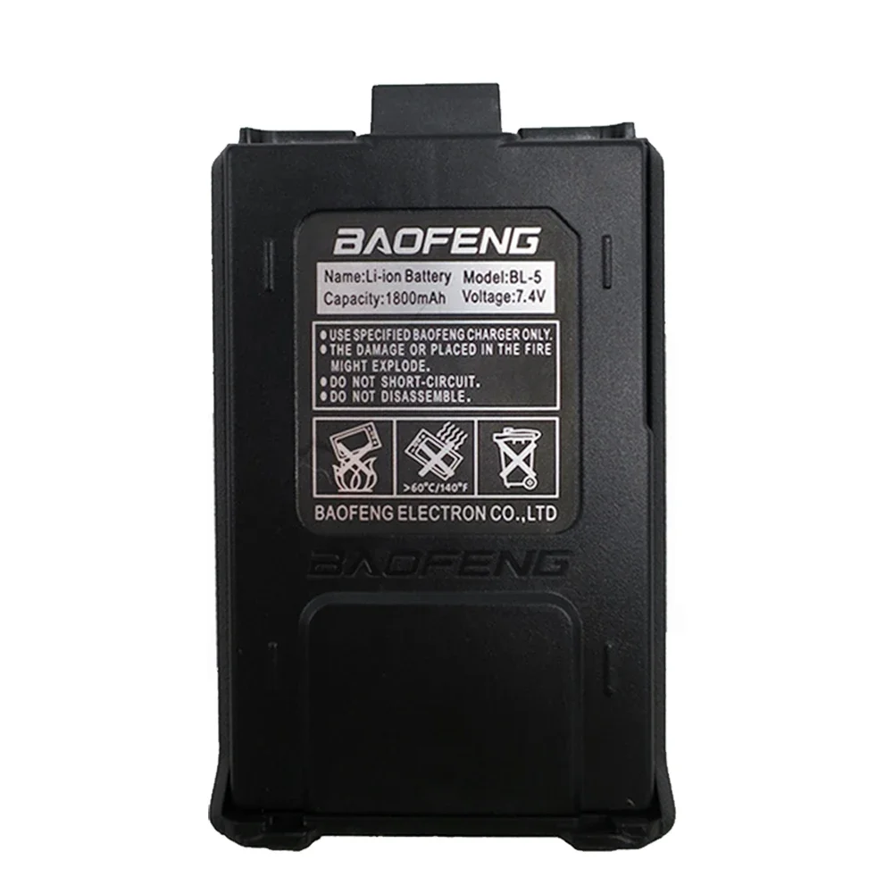 Baofeng-batería de ion de litio para walkie-talkie, accesorios de Radio bidireccional, UV5R, 1800mAh, 7,4 V, UV-5R Original